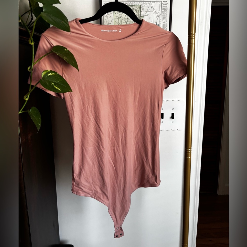Abercrombie Pink Bodysuit Short Sleeved Tee